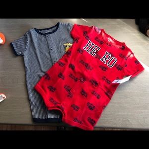 Carters Boy Rompers 6 months